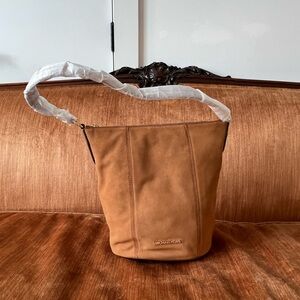 Tan Suede Michael Kors Bucket Bag NWT